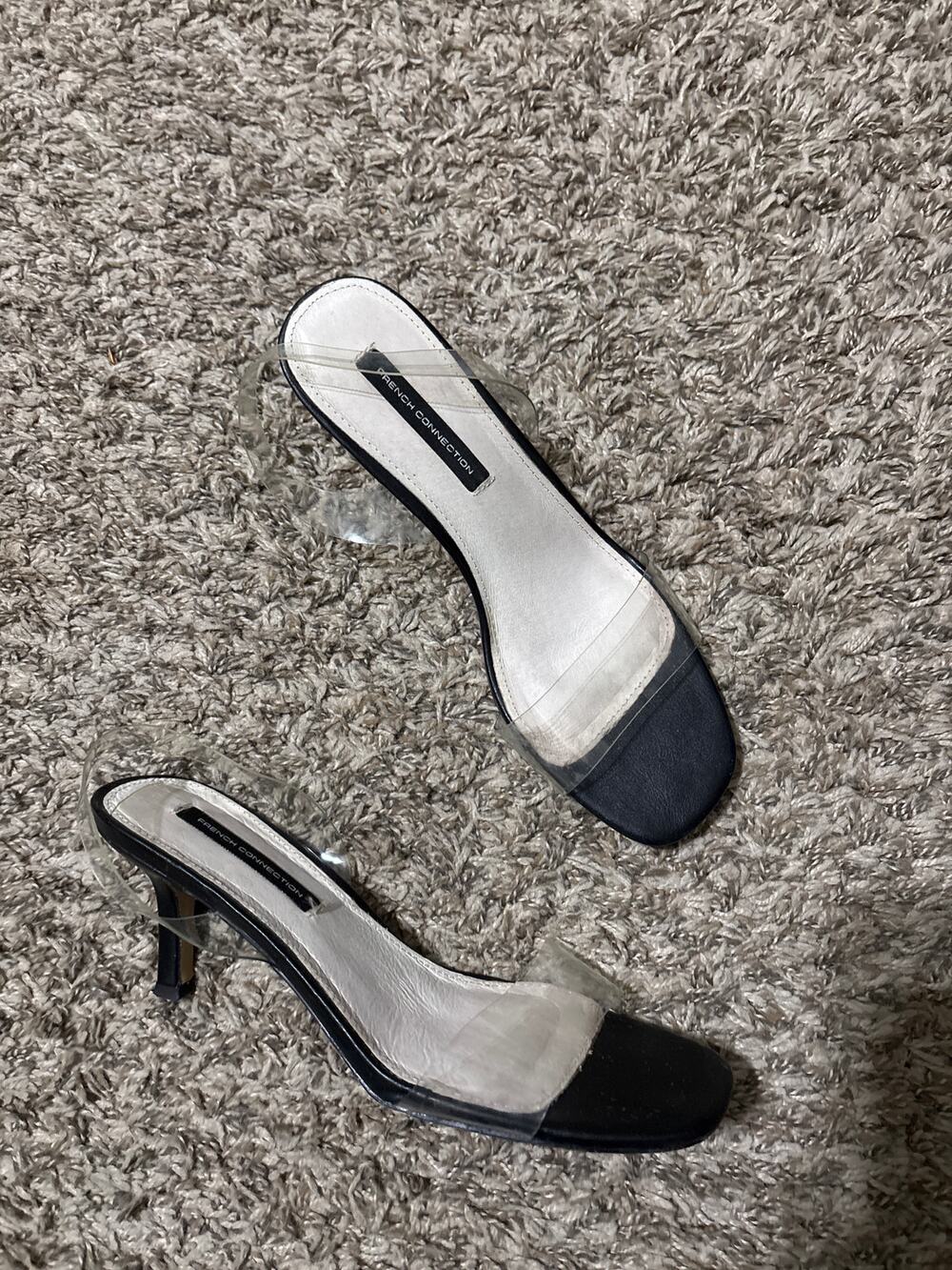 French Connection Clear Strap Heels 9 - Picture 1 of 2